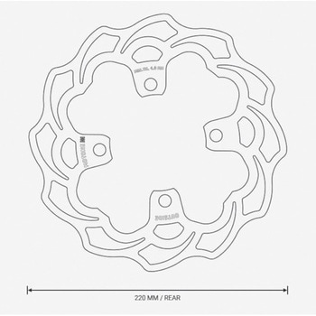 注文コード:00133992 リアブレーキディスク KANAGAWA 220mm - モートーン
