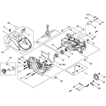 E2050D部品クランクケース 新ダイワ
