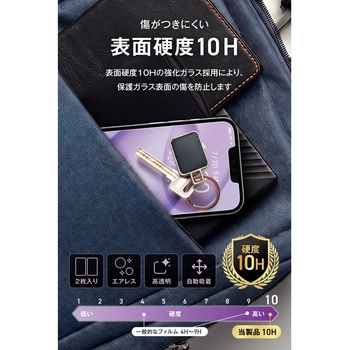 注文コード:02651411 iPhone 17e/16e ガラスフィルム 2枚入り 高透明 強化ガラス10H 指紋防止 飛散防止 貼り付けツール付 - エレコム