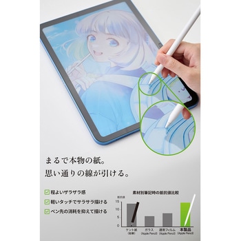 注文コード:02651666 iPad 11インチ A16 /10.9インチ 第10世代 フィルム 2枚入り ケント紙タイプ 紙のような描き心地 - エレコム