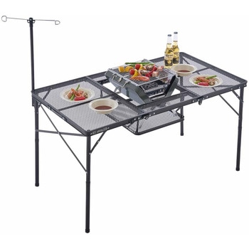 注文コード:02699659 アイアンメッシュ 3FD BBQテーブル - ロゴス