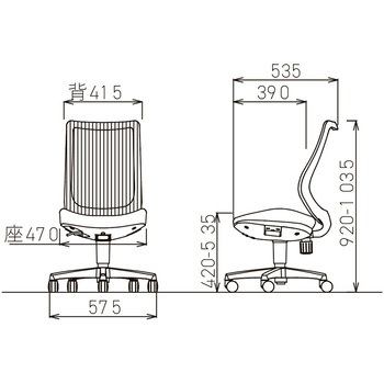 注文コード:02704060 ロッキングチェア ハイバック/OA-3225W(FG3)BK (肘なし/背ホワイト) - アイコ