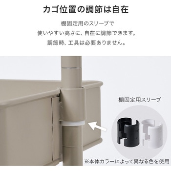 注文コード:02705232,02705451,02708269 ハンガーラック ワゴン トローリー キャスター付き 高さ調節 選べる3色×4タイプ - 萩原