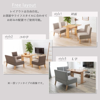 注文コード:02705259,02705636,02706571,02706826 ソファダイニングセット Aタイプ(1Pソファ・テーブル)ダイニングセット ダイニングテーブルセット 4人掛け 幅110 - 萩原