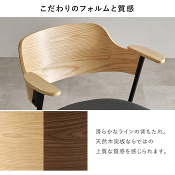 注文コード:02705286,02706711,02707316,02708242,02708436 肘付き ダイニングチェア セット売り ハーフアーム アイアン 北欧 モダン 木製 選べる脚数 【2脚・4脚】 - 萩原
