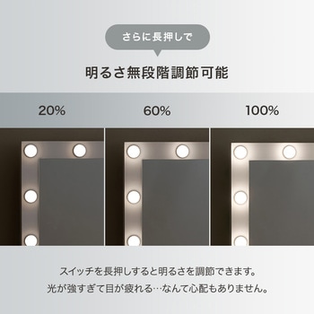 注文コード:02705591 大容量収納&多機能ドレッサー 幅85cm LEDライト付き スツール付きコスメ収納 大容量 コンセント付き - 萩原