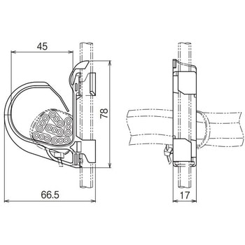 注文コード:02709346 ネグロス電工 吊りボルト用ケーブル支持具 50個入 HT45-W3W4-E-50P - ネグロス電工