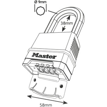 注文コード:02763438 マグナムシリーズ ナンバー可変式南京錠 - MASTER LOCK