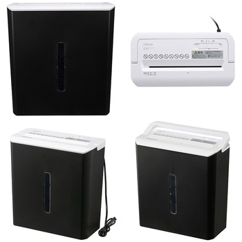 注文コード:02769449 電動クロスカットシュレッダー A4最大6枚 10L ハンドル付き - オーム電機