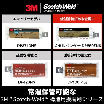 注文コード:02771497,82805348,82805357,82805330,82805339 二液混合型アクリル接着剤 メタルボンダー DP8507NS - 3M(スリーエム)