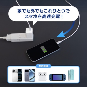 注文コード:02774419 PD20W C×1 AC充電器 Type-C to Cケーブル 1.5m付属 - OWLTECH(オウルテック)