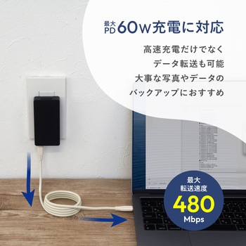 注文コード:02774726 マグネットシリコンケーブル PD60W USB Type-C to USB Type-C - OWLTECH(オウルテック)