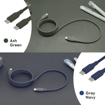 注文コード:02774726 マグネットシリコンケーブル PD60W USB Type-C to USB Type-C - OWLTECH(オウルテック)