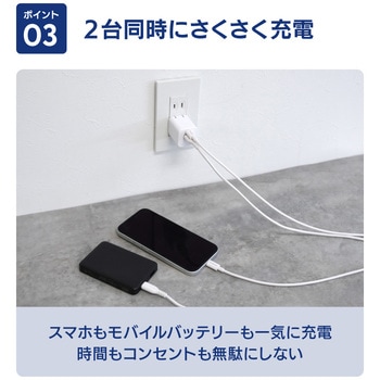 注文コード:02774927 PD20W C×1 A×1 AC充電器 Type-C to Cケーブル 1.5m付属 - OWLTECH(オウルテック)