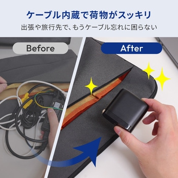 注文コード:02774970 PD65W C×1+コードリールC×1 AC充電器 ブラック - OWLTECH(オウルテック)