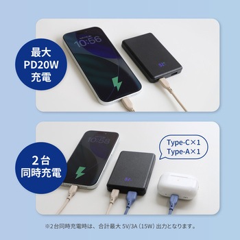 注文コード:02775031 準固体モバイルバッテリー 5000mAh ブラック - OWLTECH(オウルテック)