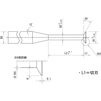 注文コード:02777332,02777700,02777718,02778251,02778470,02778741,02778759,02778856 30°超硬ウラ面取りカッター (ノンコートタイプ) - ToYo TooL