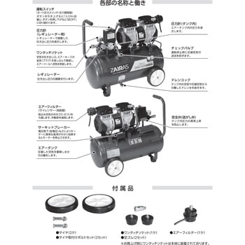 注文コード:02871667 静音 オイルレス エアーコンプレッサー - ZAIRAS