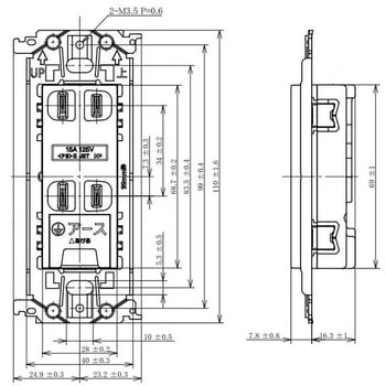 注文コード:02875316 アドバンスS埋込アースターミナル付ダブルコンセント - Panasonic(パナソニック)