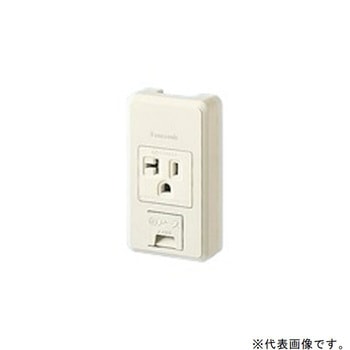 注文コード:02875386 リファインシリーズ 15A・20A兼用露出コンセント - Panasonic(パナソニック)