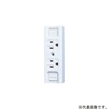 注文コード:02875429 接地15A露出ダブルコンセント (仮設用)(フル端子) - Panasonic(パナソニック)