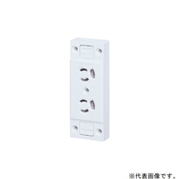 注文コード:02875447 接地15A露出抜け止めダブルコンセント(仮設用)(フル端子) - Panasonic(パナソニック)