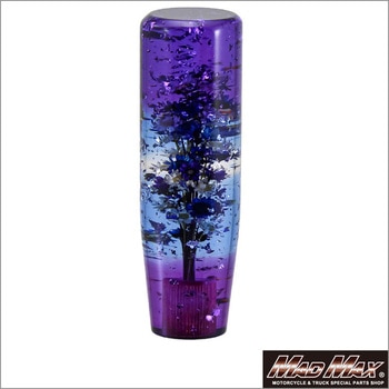 注文コード:02928069 水中花 蒼華 さいか シフトノブ 141mm 変換アダプター付き パープル/ブルー - MAD MAX(マッドマックス)