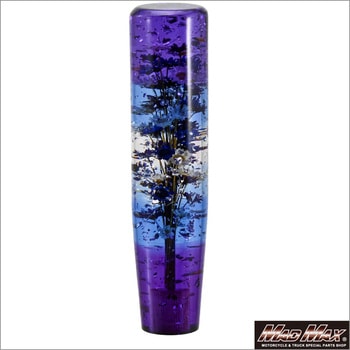 注文コード:02928148 水中花 蒼華 さいか シフトノブ 190mm 変換アダプター付き パープル/ブルー - MAD MAX(マッドマックス)