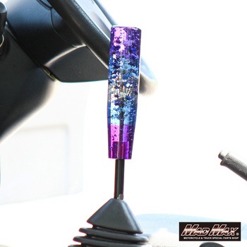 注文コード:02928148 水中花 蒼華 さいか シフトノブ 190mm 変換アダプター付き パープル/ブルー - MAD MAX(マッドマックス)