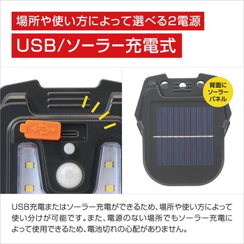 注文コード:02959596 クリップ式2電源センサーライト - macros(マクロス)