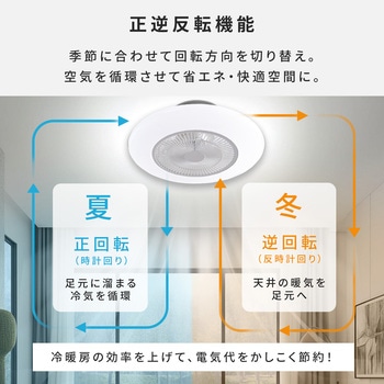 注文コード:02968791,02968809 シーリングファンライト LED 調光 調色 リモコン付き正転逆転機能 薄型 常夜灯 - YAMAZEN(山善)