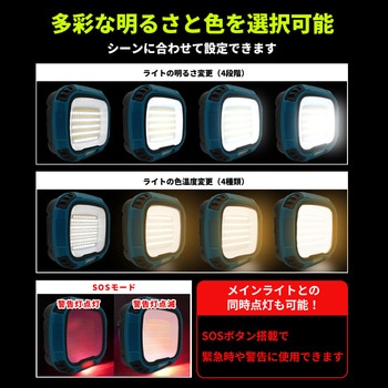 注文コード:02988077 小型LED投光器 4000lm ポータブル 充電式 - ブロードウォッチ