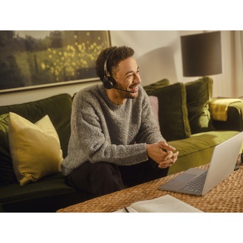 注文コード:03094057 無線ヘッドセット 片耳 MS認定 充電スタンド付「Jabra Evolve3 45 MSMono LINK 390c Stand」 - Jabra