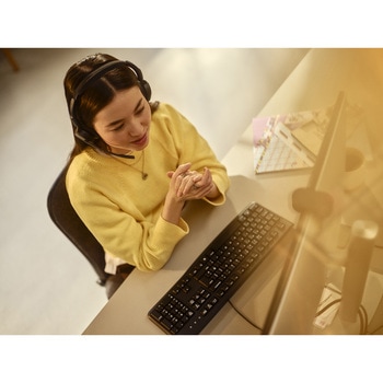 注文コード:03094136 無線ヘッドセット 両耳 MS認定 「Jabra Evolve3 45 MSStereo LINK 390a」 - Jabra