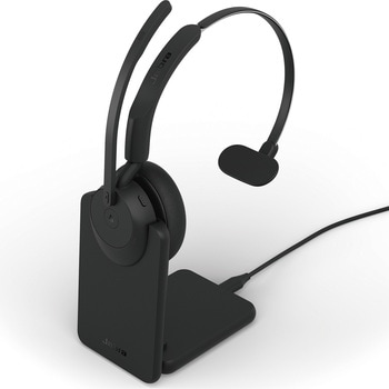 注文コード:03094152 無線ヘッドセット 片耳 MS認定 充電スタンド付「Jabra Evolve3 45 MSMono LINK 390a Stand」 - Jabra