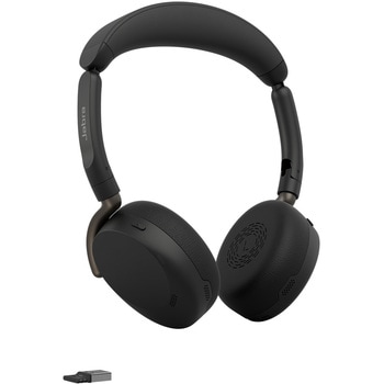 注文コード:03094161 Jabra 無線ヘッドセット 折りたたみ式 USB-A 両耳 MS認定 充電パッド付「Jabra Evolve3 65 Flex MS Link390a Black WLC Chrg」 - Jabra