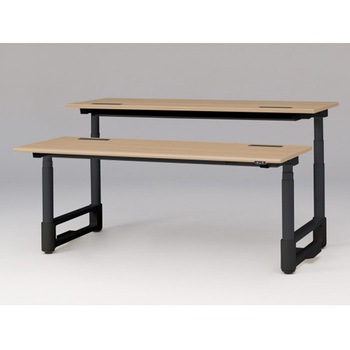 注文コード:03103339 トイロツインデスク ラウンドエッジ 昇降スイッチタイプ 塗装脚 W1800×D1400<配送時組立サービス付> イトーキ