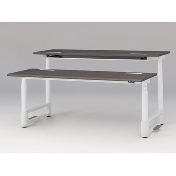 注文コード:03103391 トイロツインデスク ラウンドエッジ 昇降スイッチタイプ 塗装脚 W1800×D1400<配送時組立サービス付> イトーキ