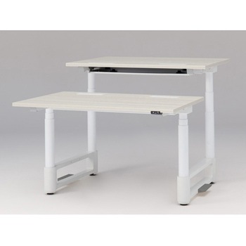 注文コード:03103960 トイロツインデスク 平エッジ 昇降スイッチタイプ 塗装脚 W1200×D1600<配送時組立サービス付> イトーキ