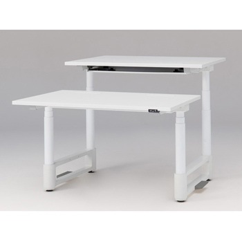 注文コード:03103969 トイロツインデスク 平エッジ 昇降スイッチタイプ 塗装脚 W1200×D1600<配送時組立サービス付> イトーキ