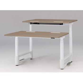 注文コード:03103978 トイロツインデスク 平エッジ 昇降スイッチタイプ 塗装脚 W1200×D1600<配送時組立サービス付> イトーキ