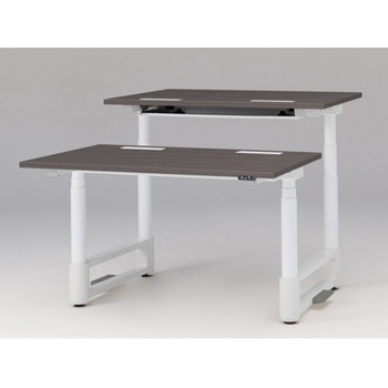 注文コード:03103987 トイロツインデスク 平エッジ 昇降スイッチタイプ 塗装脚 W1200×D1600<配送時組立サービス付> イトーキ