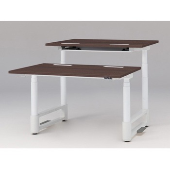注文コード:03104005 トイロツインデスク 平エッジ 昇降スイッチタイプ 塗装脚 W1200×D1600<配送時組立サービス付> イトーキ