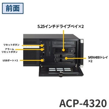 注文コード:03152200,03152209 4U縦型ハンドル付きラックマウントシャーシ(PCケース/マザーボードタイプ)ACP-4000シリーズ - Advantech(アドバンテック)