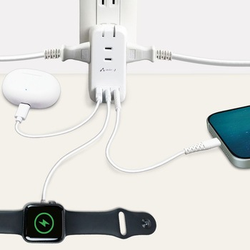 注文コード:03152620 PD45W対応 ハイパワーUSB+AC電源タップ - エアージェイ
