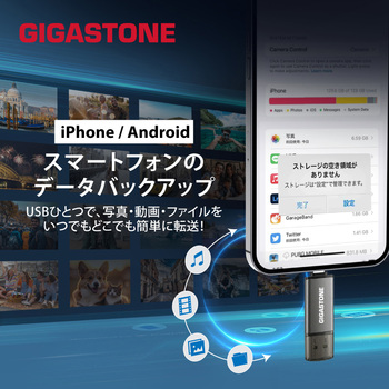 注文コード:03152690 USB3.2Gen1フラッシュドライブメモリー USB-A & Type-C - Gigastone
