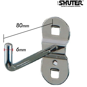 注文コード:03170506 シングルフック80mm - SHUTER