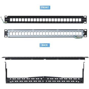 注文コード:03186947 パッチパネル/ラックマウント型/1U/ブランクキーストーン/RJ45 STP対応/データセンター LAN配線向け - StarTech.com