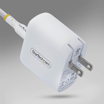 注文コード:03187900 USB充電器/1ポートUSB-C/最大65W/PD対応/GaN採用/急速充電 Type-C 電源アダプター - StarTech.com