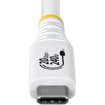 注文コード:03188031 USB4ケーブル/2m/20Gbps/USB Type-C to C/240W PD EPR/4K 120Hz/DP 2.1/USB-IF/ホワイト/高速充電 データ転送 - StarTech.com